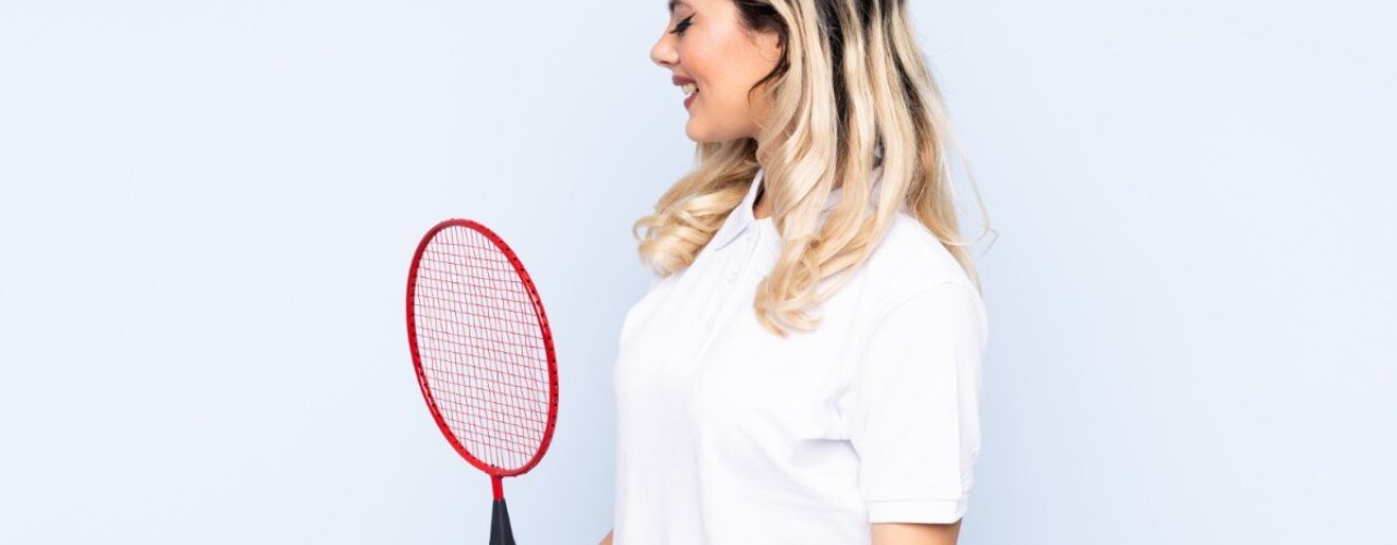 badminton racket vasthouden